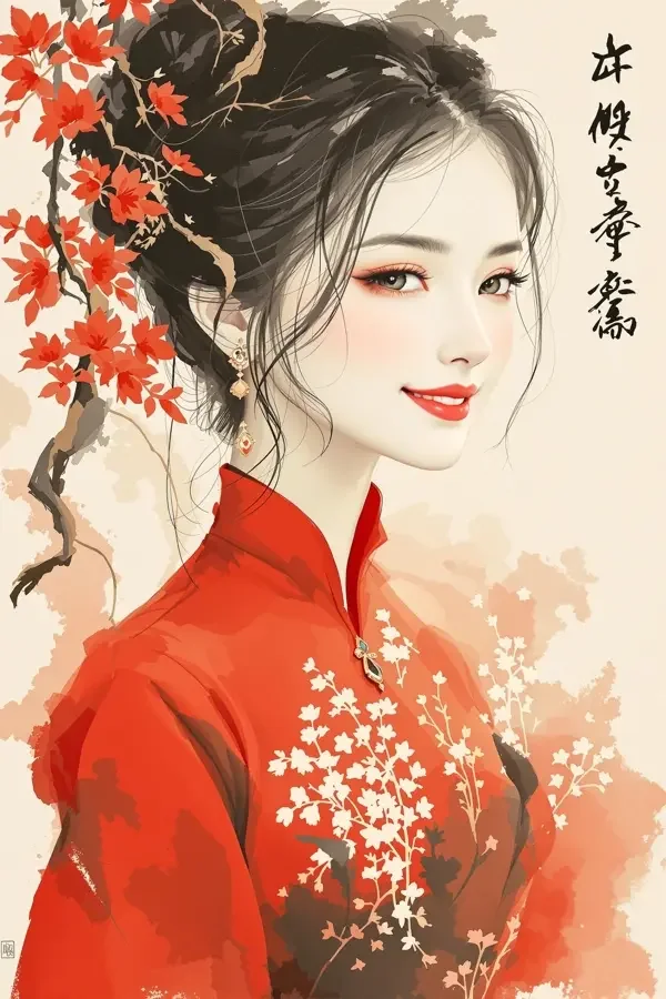 演员赵丽颖肖像