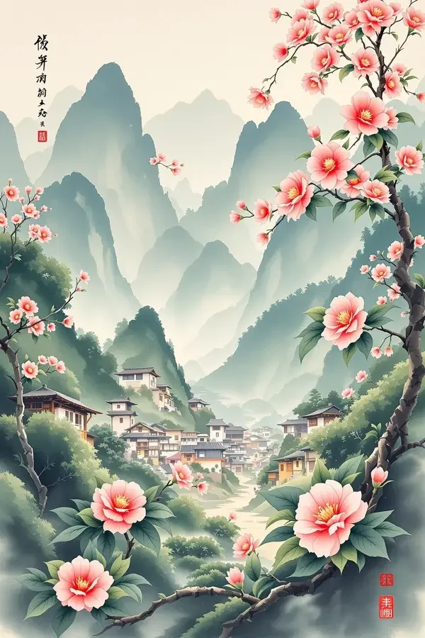 山茶花开时高清海报